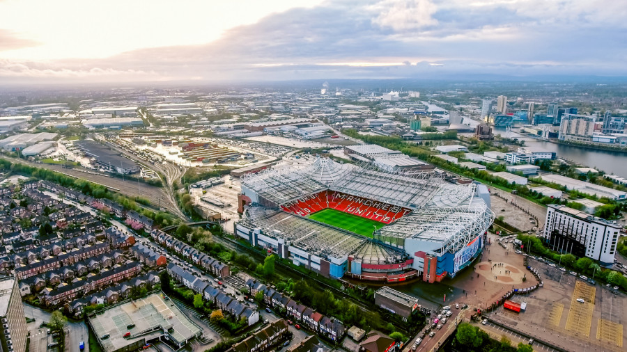 Aerial shot of stadium