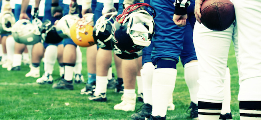 American Football players on field