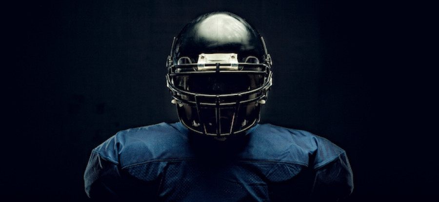 American football player in uniform