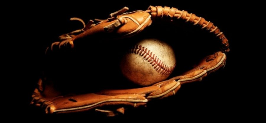 Baseball in glove