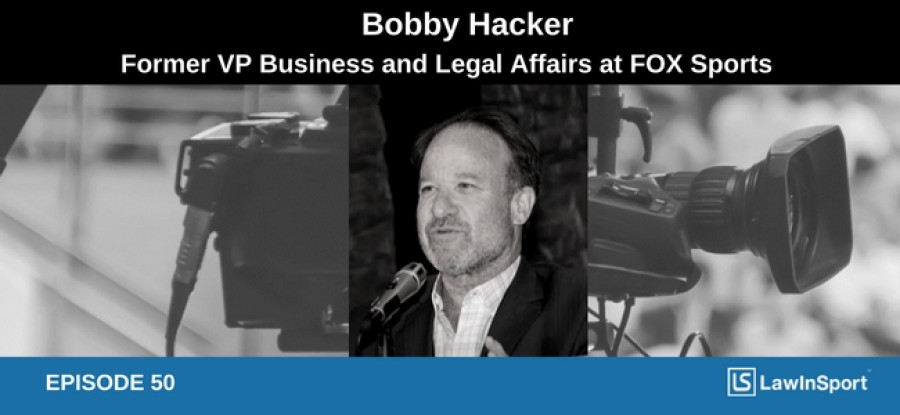 Bobby Hacker podcast with broadcasting camera background