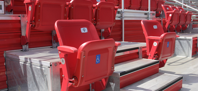 Disabled seating at stadium