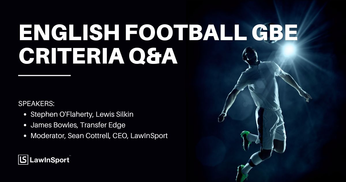 English Football GBE Criteria Q&A