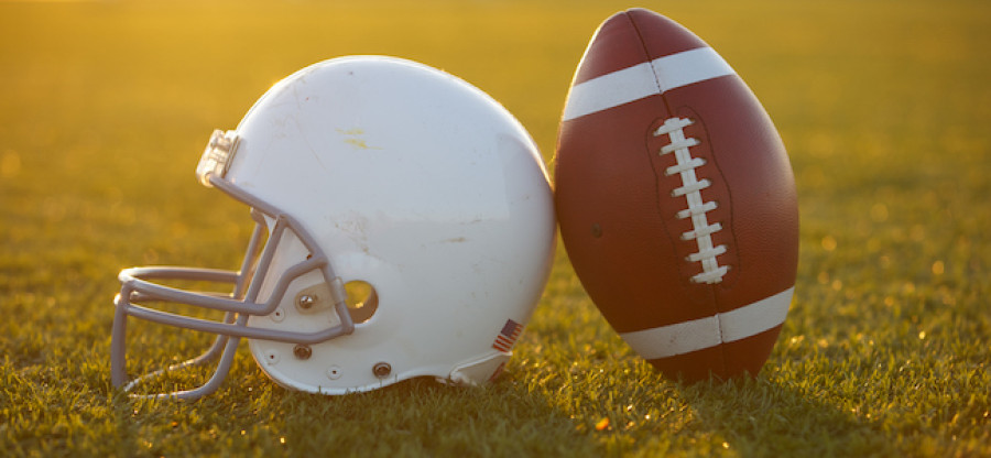 Football and Helmet