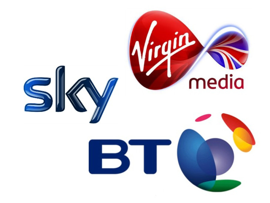 BT, Sky and Virgin Media Logos