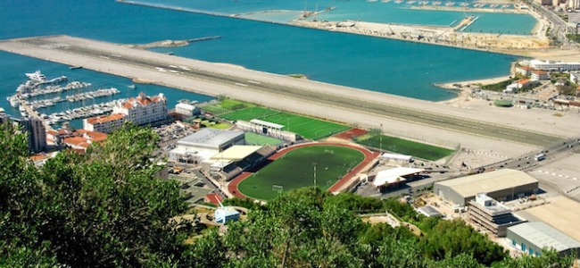 Gibraltar Airport and Victoria Stadium