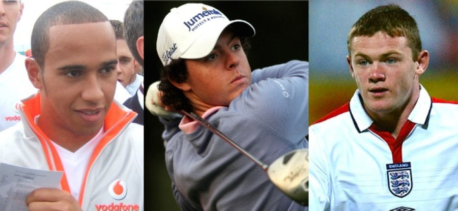 Hamilton in 2007, McIlroy in 2009, Rooney in 2007