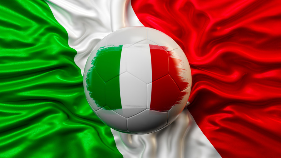 Italy flag and ball