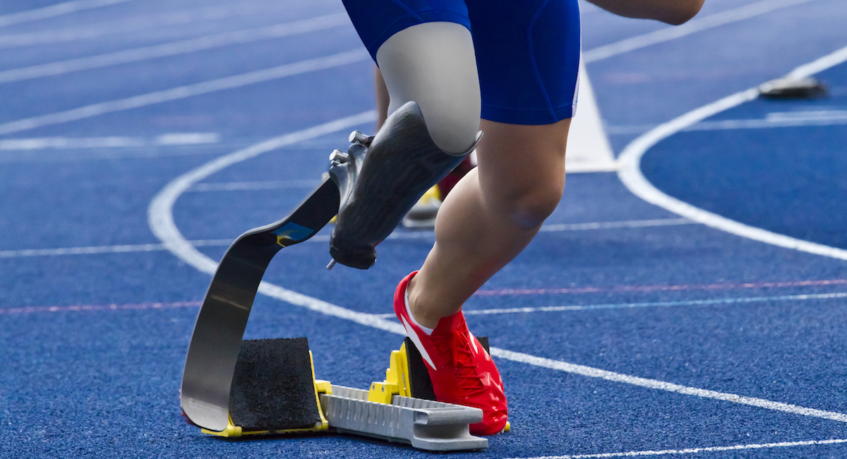 Paralympic Runner on track