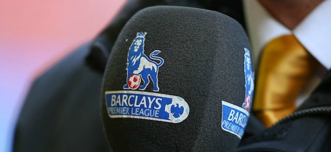 Premier League Logo on Microphone