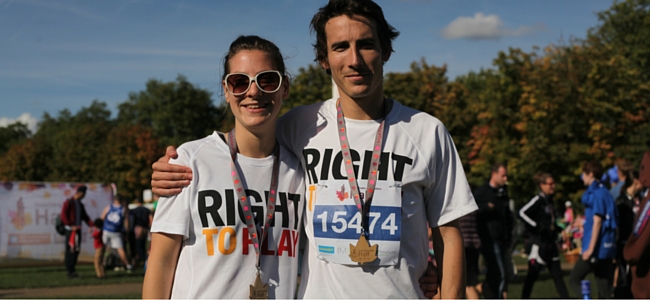 Sign-up for Royal Parks Half Marathon with Team Right to Play