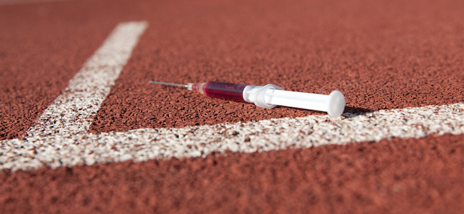 Syringe on race track