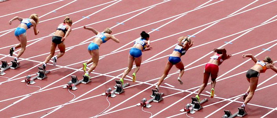 Women Leave the Starting Blocks