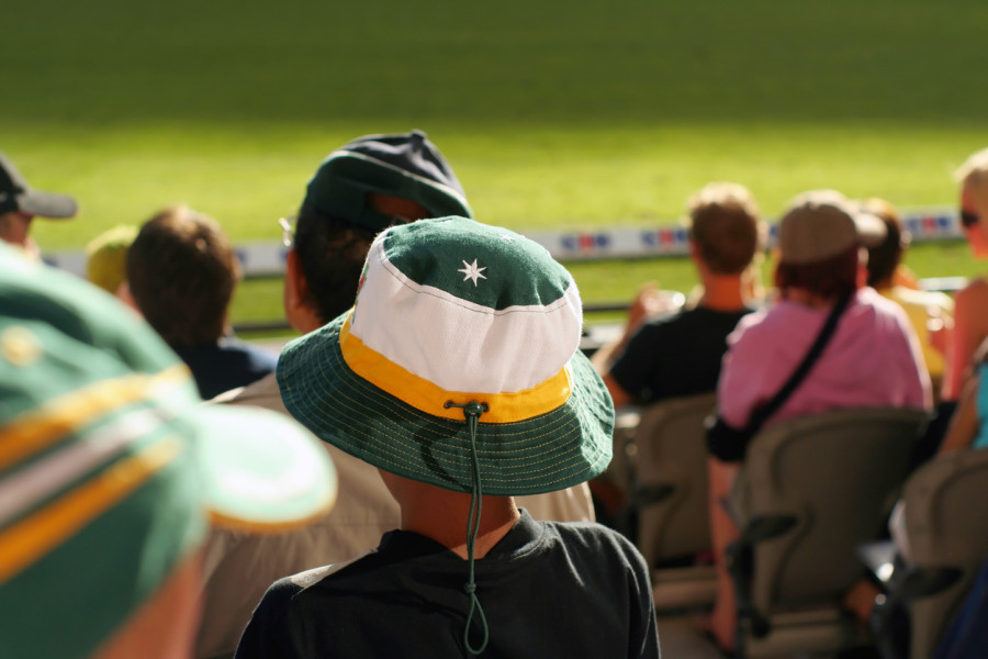 Young spectator in Australian Hat