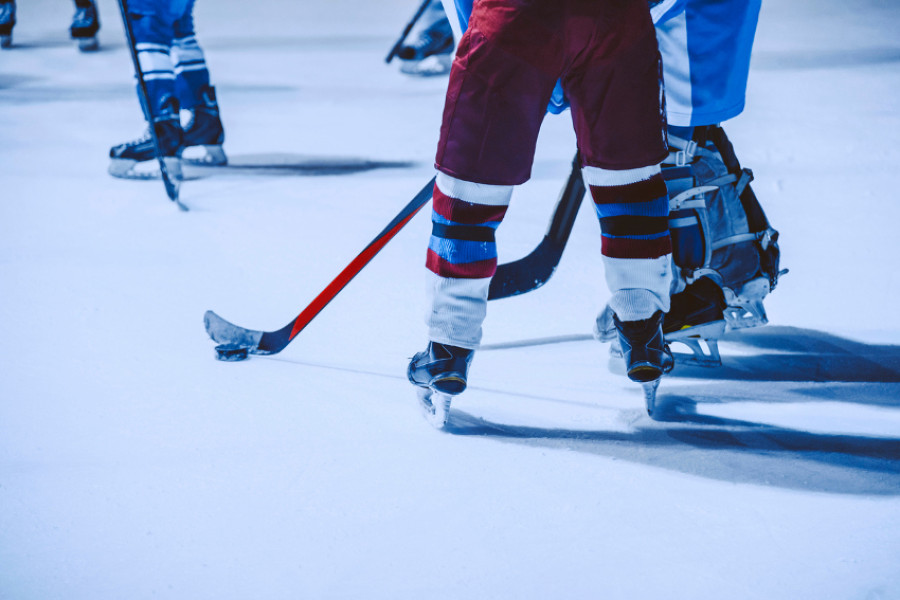 Hockey Players on Ice