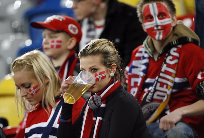 Fans Drinking Beer