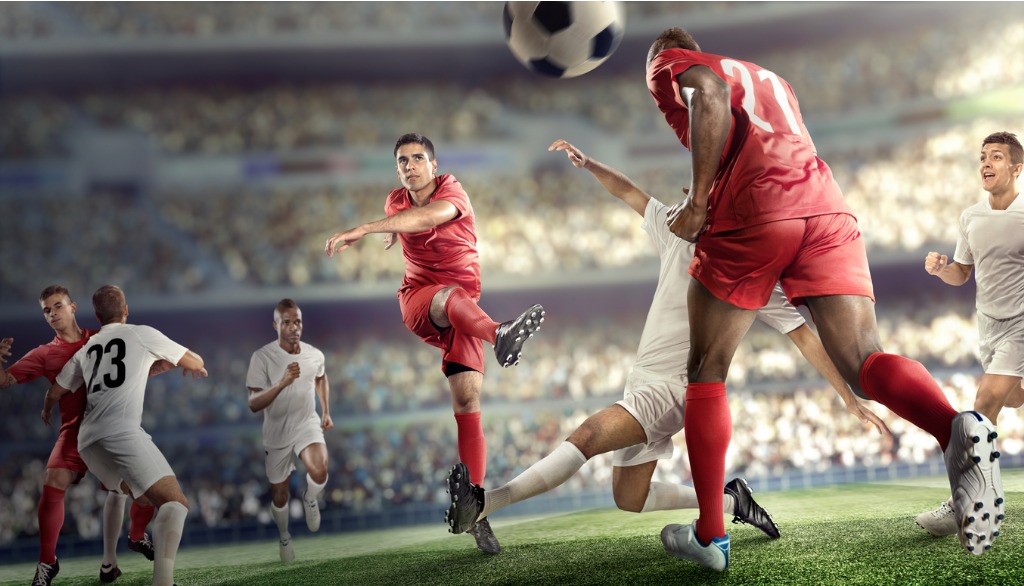 Title image - Footballer kicking the ball