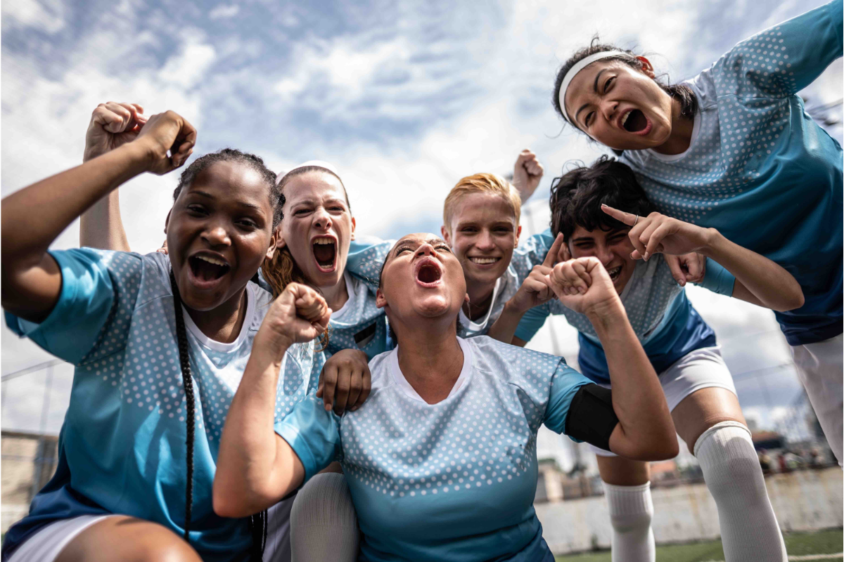 Womens Football Celebration