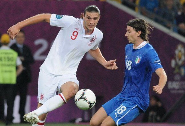 Andy Carroll and Riccardo Montolivo